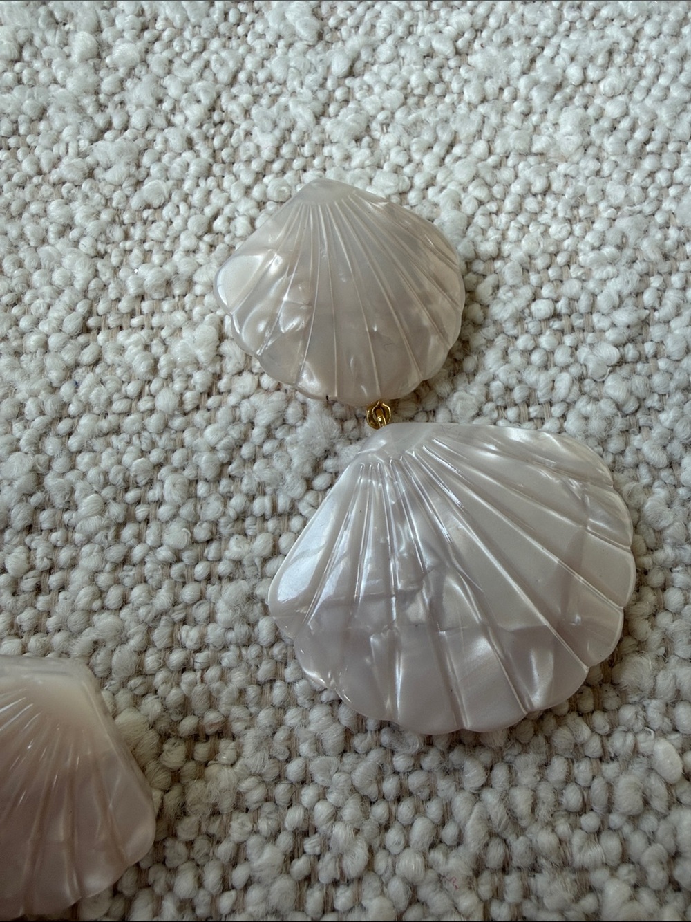 J. CREW Pearlescent Shell Drop Earrings - White - Picture 4 of 4